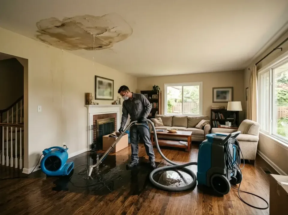 attic-pipe-burst-ceiling-drip-008 — frequently asked questions, Water Damage Restoration & Carpet Care in Harrisonville, MO